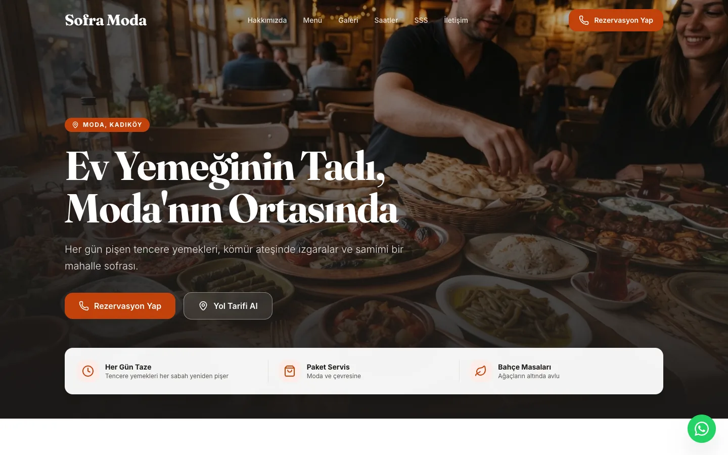 Sofra Moda örnek sitesi